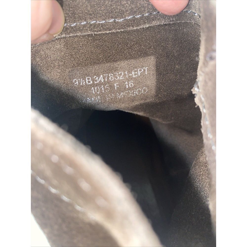 FRYE Women's Cara Suede Short Ankle Bootie Size 9.5B Slouch Greige Neutral Moto - Picture 11 of 12